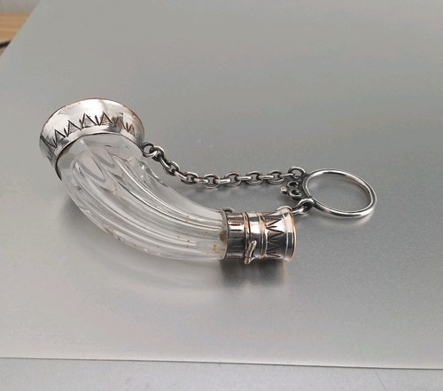 Antique silver heavy glass - antique,