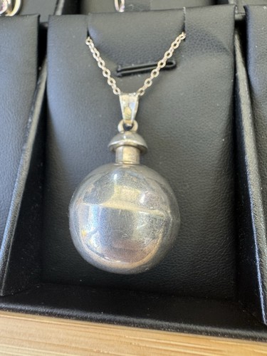 Sterling silver perfume bottle - sterling,