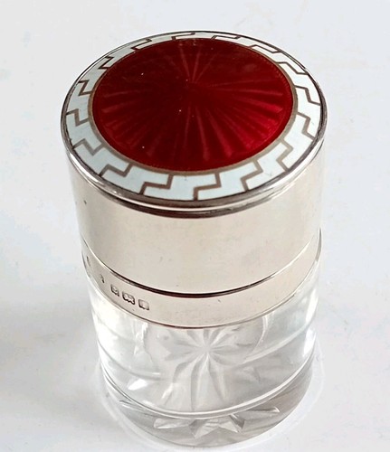 Silver cut glass perfume - silver,
